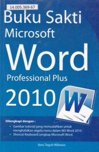 Buku Sakti Microsoft Word Profesional Plus 2010