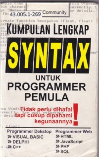 Kumpulan Lengkap Syntax Untuk Programmer Pemula
