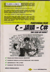 Pemrograman Dasar C - Java - C# Yang Susah Jadi Mudah