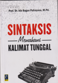 Sintaksis Memahami Kalimat Tunggal