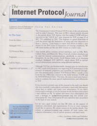 The Internet Protocol Journal